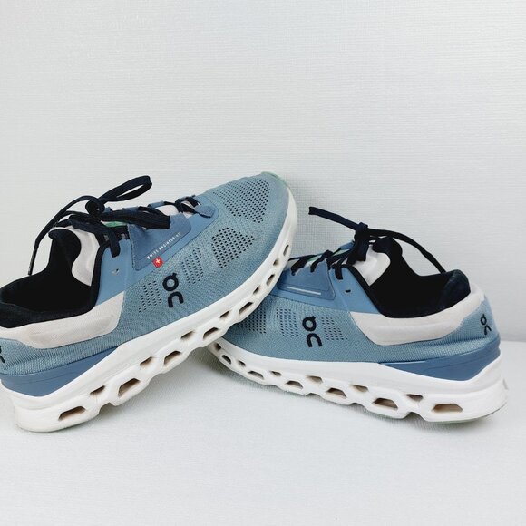 On Run Men's Wash Metal Blue Cloudstratus 3 Athletic Running Shoes Size 8.5 - Picture 2 of 15